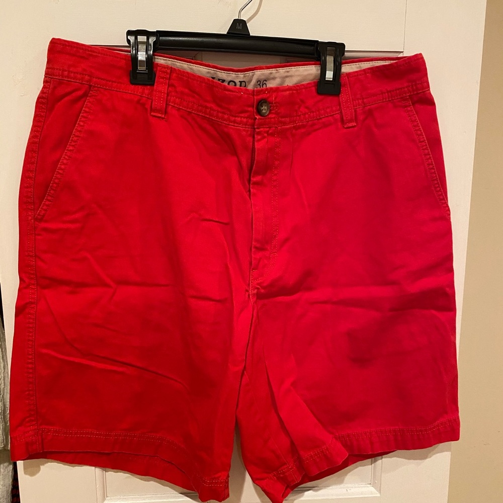Men’s red izod shorts size 36